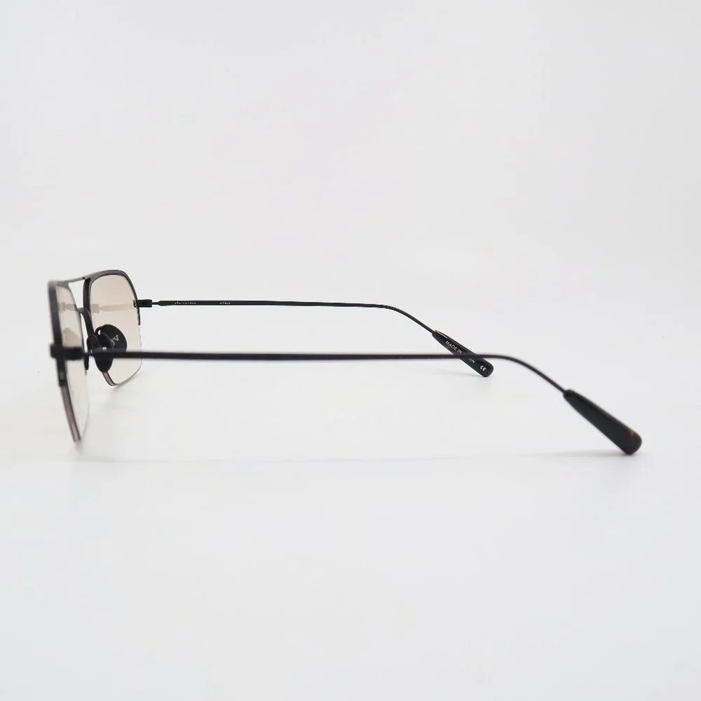 John Varvatos V173 53mm Black Titanium/Brown Gradient Half Rim, New Sunglasses.